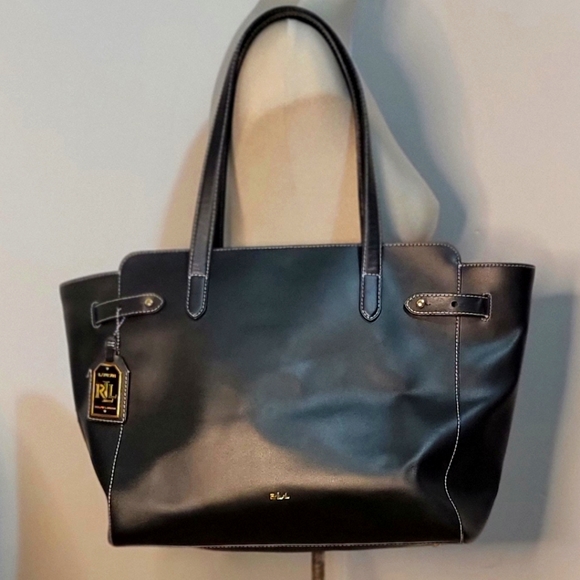 Ralph Lauren Handbags - Ralph Lauren Leather Shoulder Zip Bag